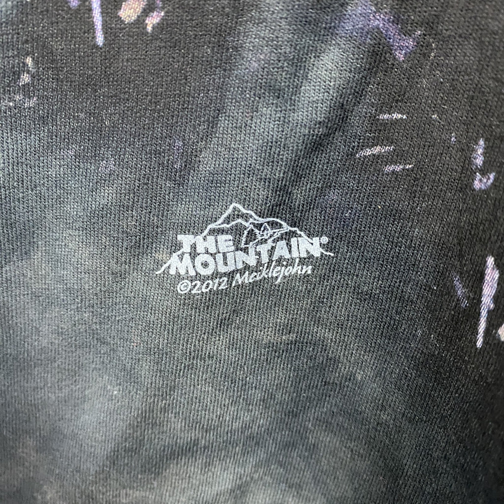 THE MOUNTAIN　ザマウンテン　半袖アニマルプリントTシャツ　タイダイ　黒　ブラック　XXLサイズ