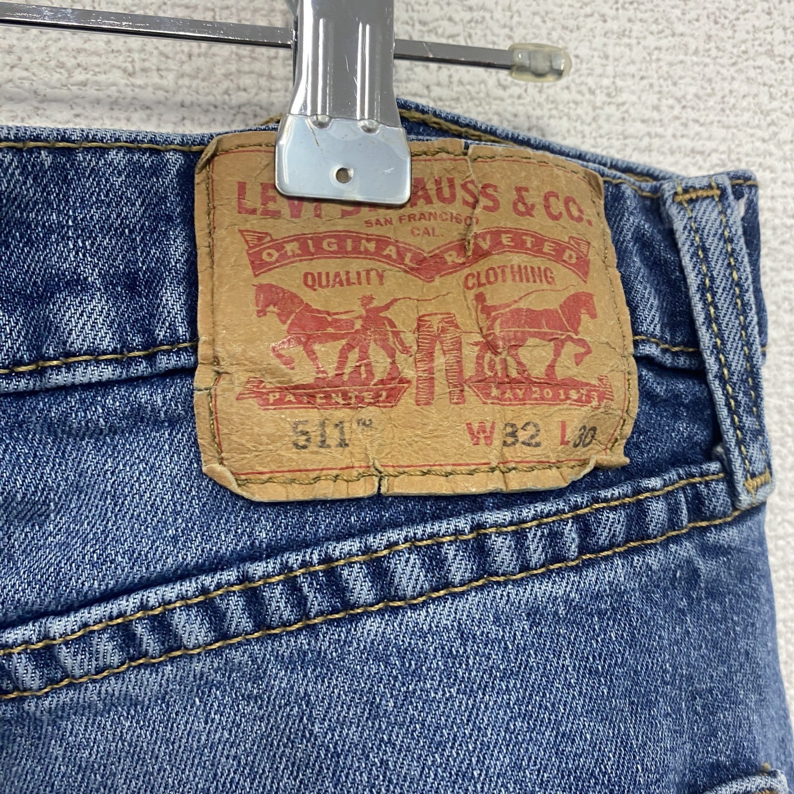 Levi’s　リーバイス　511　デニムパンツ/ジーンズ　ジップフライ　縦落ち　インディゴ　W32サイズ