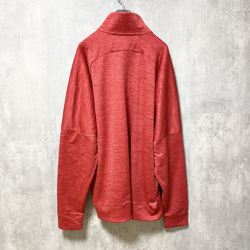 古着 used　Adidas アディダス　長袖トラックジャケット　ジャージ　ハーフジップ　ロゴ刺繍　プルオーバー　赤
