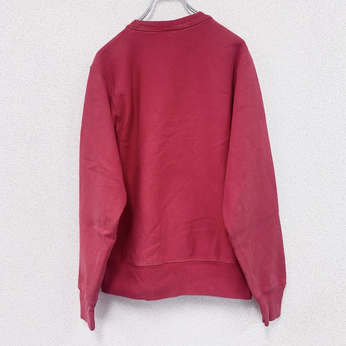 Champion　チャンピオン　リバースウィーブ　スウェット/トレーナー　フェード　デカロゴ　ワッペン　現行　赤　レッド　Sサイズ