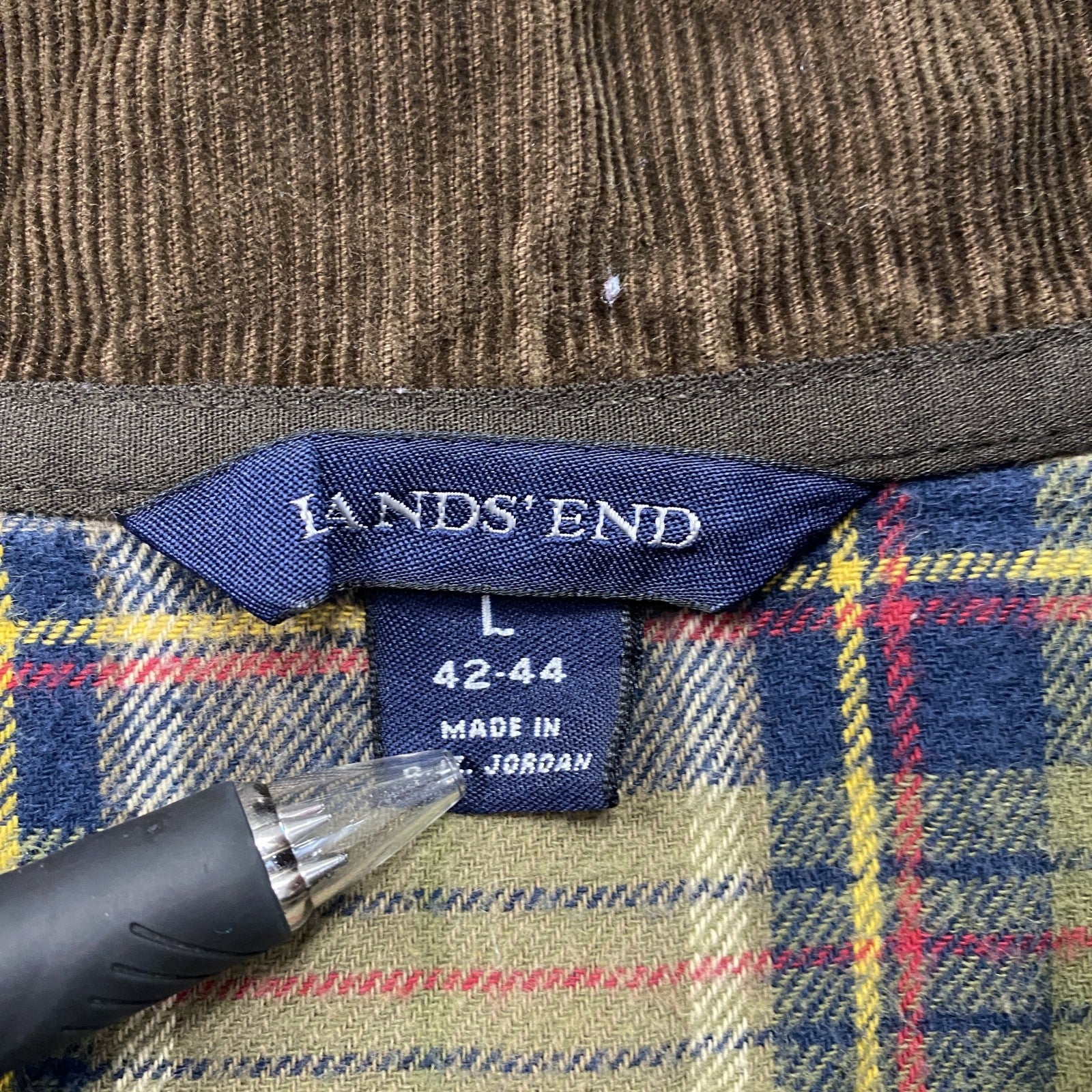 LAND’S END　ランズエンド　フルジップジャケット　茶色　ブラウン　Lサイズ