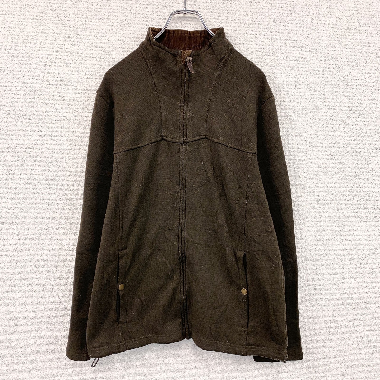 LAND’S END　ランズエンド　フルジップジャケット　茶色　ブラウン　Lサイズ