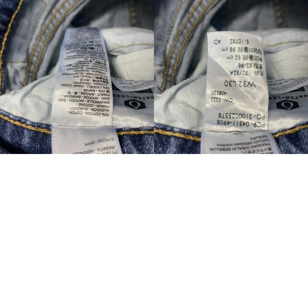 Levi’s　リーバイス　511　デニムパンツ/ジーンズ　ジップフライ　縦落ち　インディゴ　W32サイズ