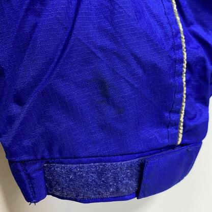 古着 used　PRO CELEBRITY　長袖ハーフジップブルゾン　ポイント刺繍　FOLSOM　フットボール　青　2XLサイズ