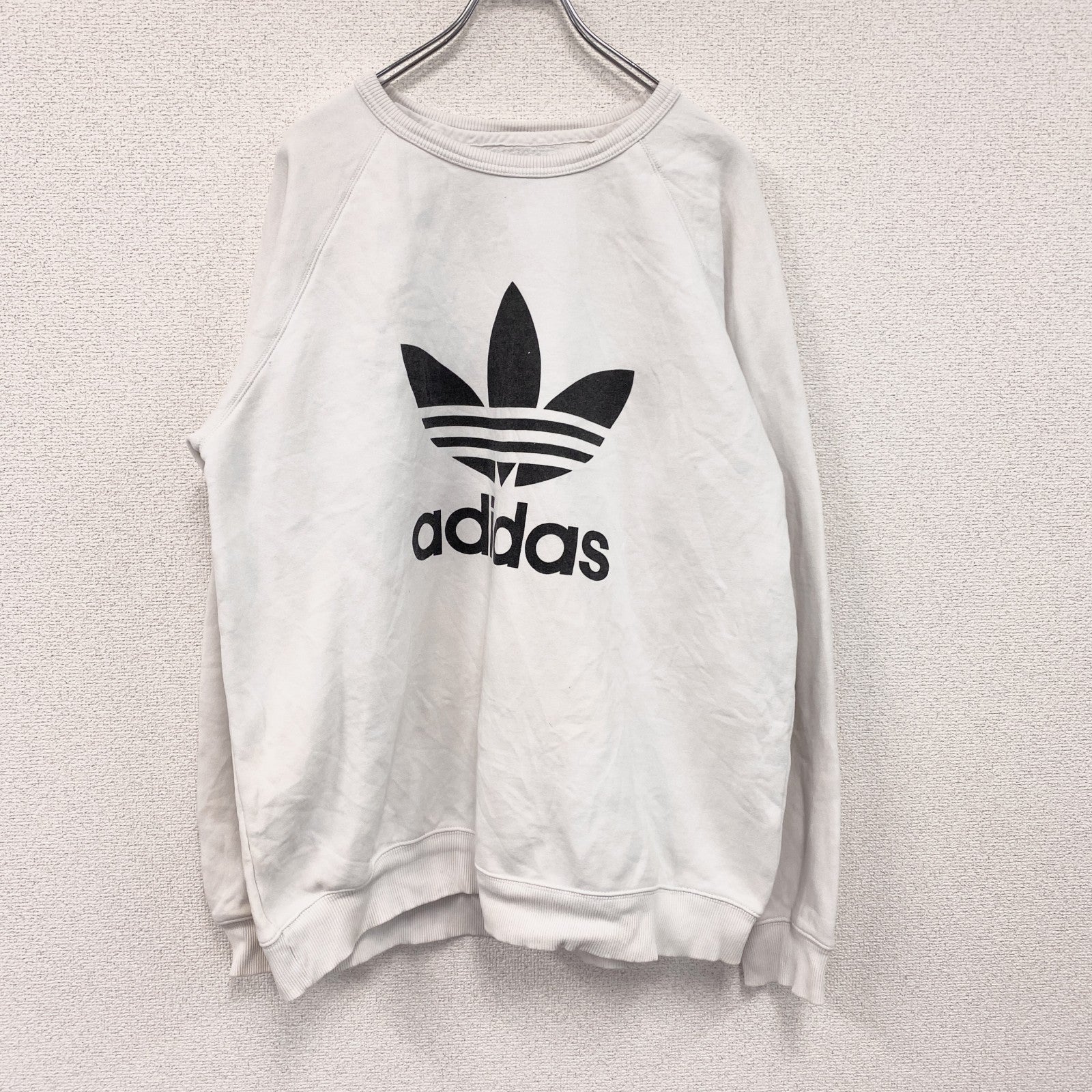 adidas　アディダス　スウェット/トレーナー　白　ホワイト　XLサイズ