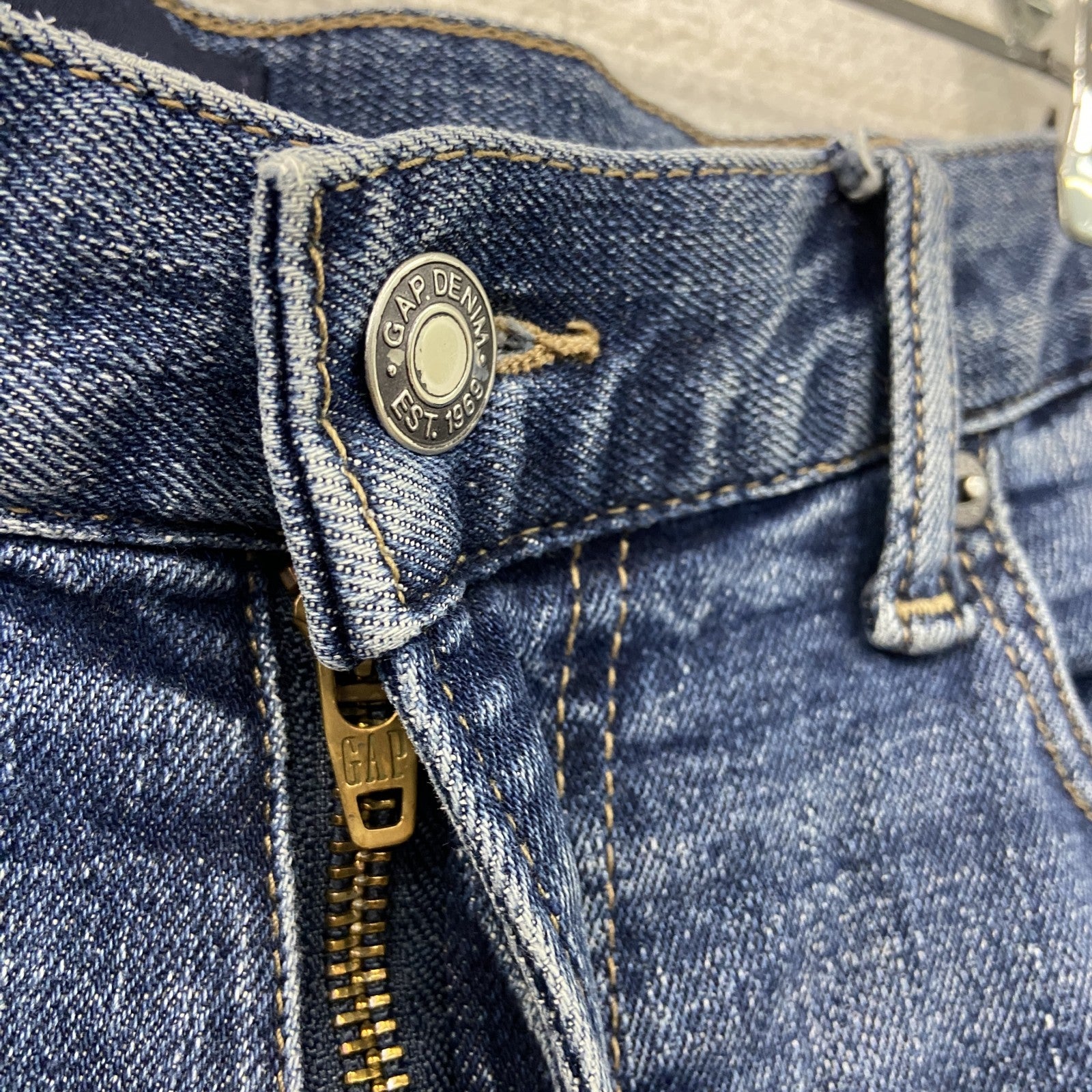 GAP　ギャップ　デニムパンツ/スキニージーンズ　ジップフライ　フェード　インディゴ　W34サイズ