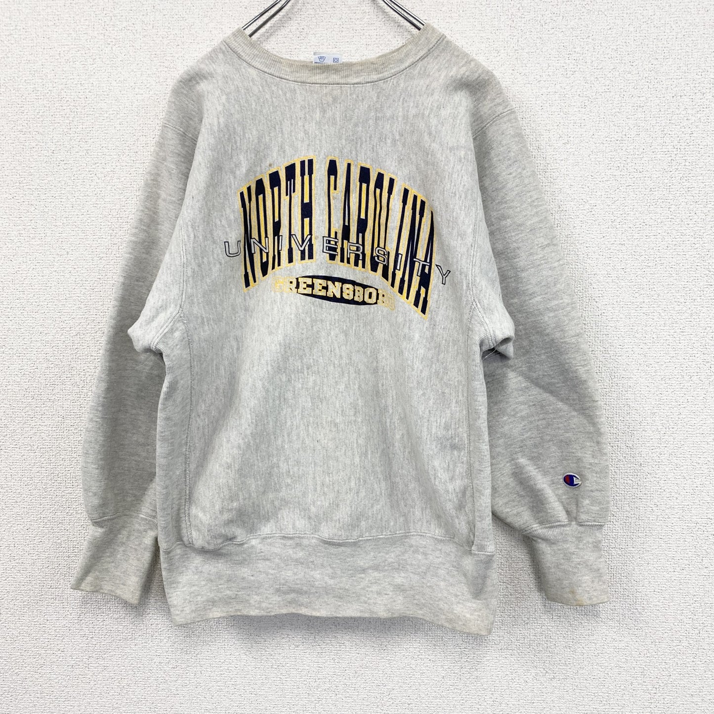 90s　Champion　チャンピオン　リバースウィーブ　スウェット/トレーナー　刺繍タグ　霜降りグレー　Mサイズ