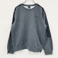 adidas　アディダス　スウェット/トレーナー　スリーストライプス　グレー　灰色　Mサイズ