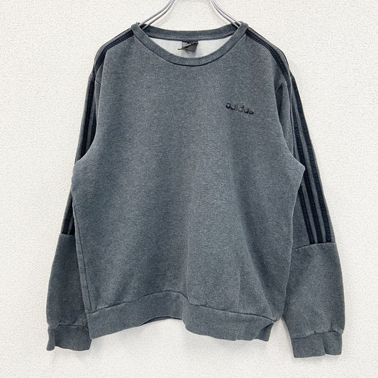 adidas　アディダス　スウェット/トレーナー　スリーストライプス　グレー　灰色　Mサイズ