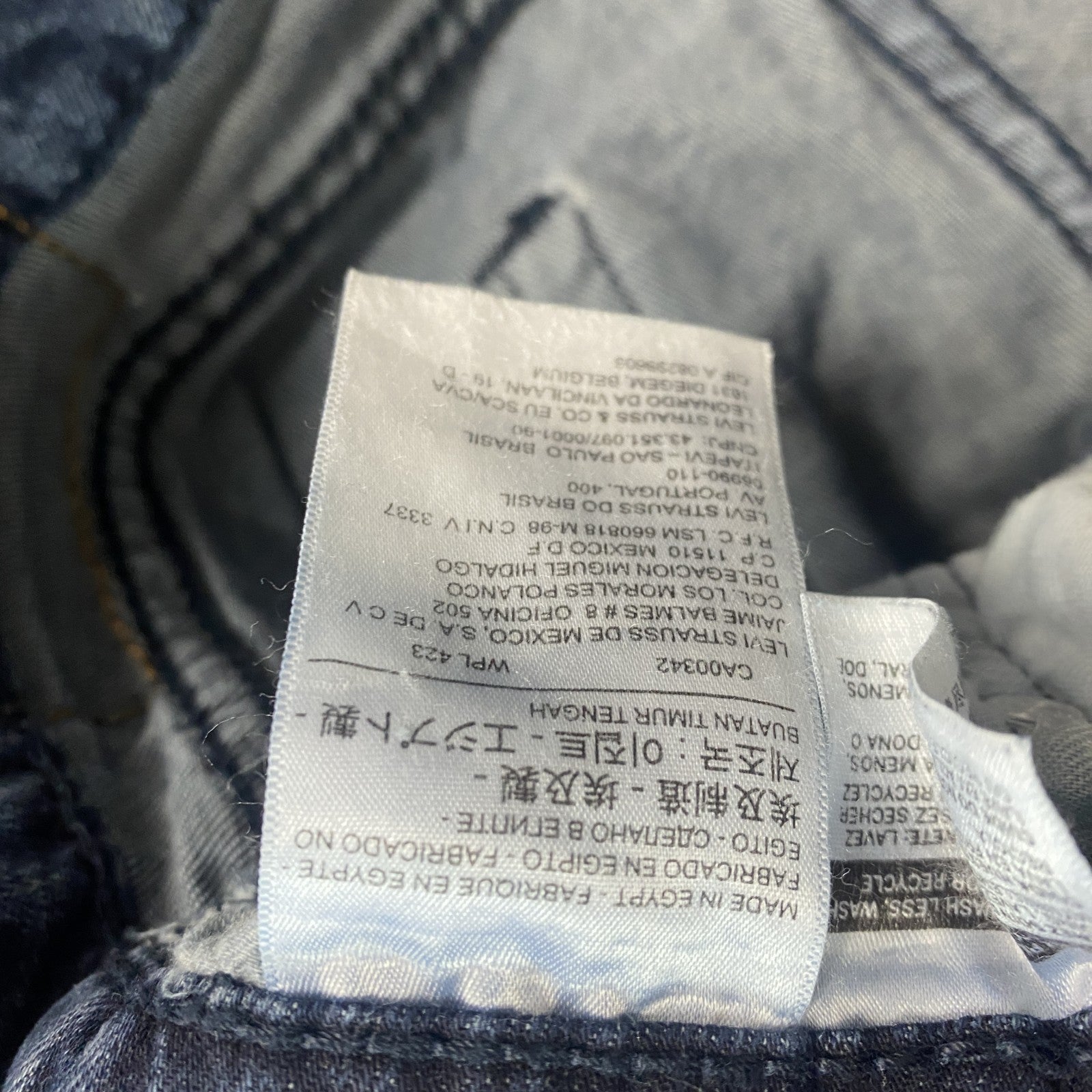 Levi’s　リーバイス　513　デニムパンツ/ジーンズ　ジップフライ　縦落ち　インディゴ　W32サイズ