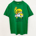 古着 used　USA製　Yellow Brand　半袖デザインプリントTシャツ　キャラクター　緑　グリーン　Sサイズ