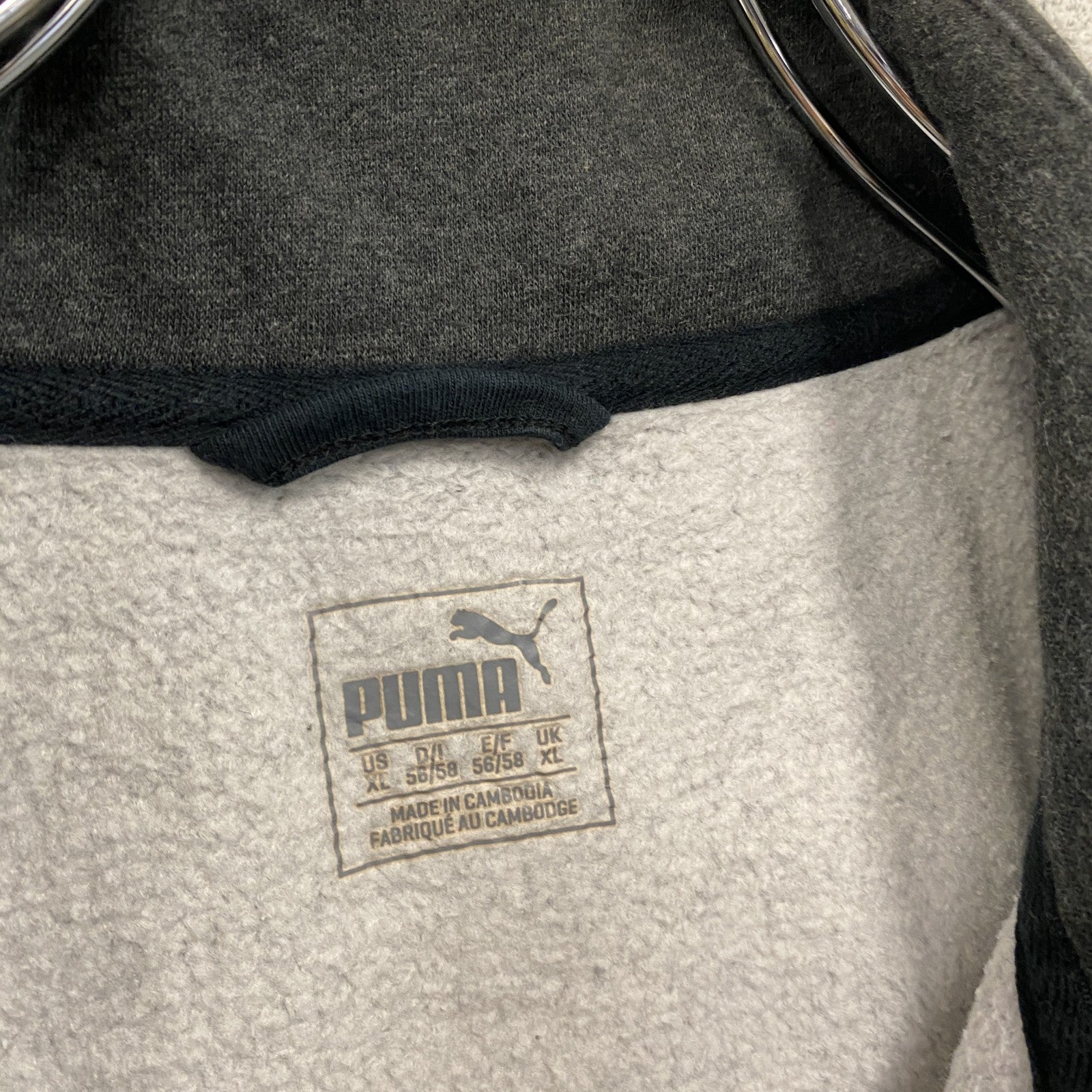 PUMA　プーマ　フルジップスウェット/トレーナー　灰色　グレー　XLサイズ