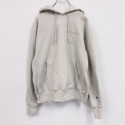 Champion　チャンピオン　リバースウィーブ　スウェットパーカー/フーディー　企業ロゴ　ワンポイント　現行　ベージュ　Mサイズ