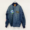 フライトジャケット/MA-1　1MSQ　海上自衛隊　刺繡ワッペン　パッチ　紺　ネイビー