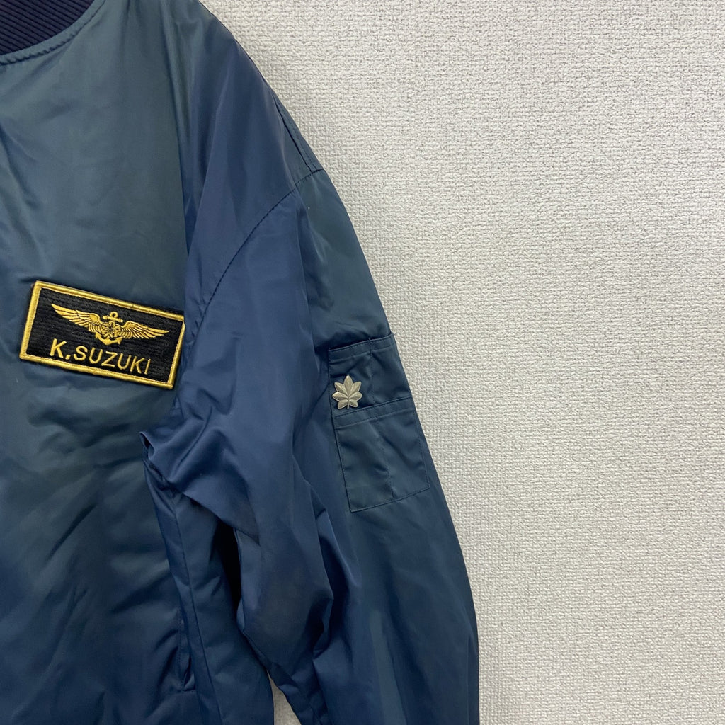 フライトジャケット/MA-1　1MSQ　海上自衛隊　刺繡ワッペン　パッチ　紺　ネイビー