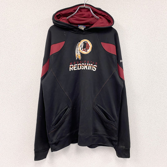 Reebok　リーボック　NFL　レッドスキンズ　スウェットパーカー/フーディー　黒　ブラック　Lサイズ