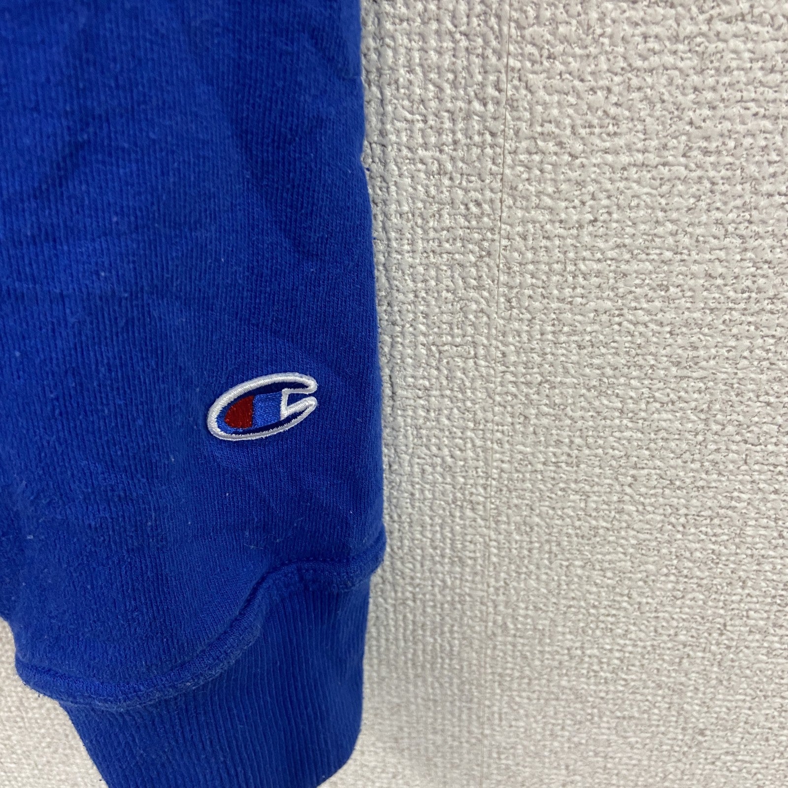 Champion　チャンピオン　スウェットパーカー/フーディー　ワッペン　現行　青　ブルー　Mサイズ