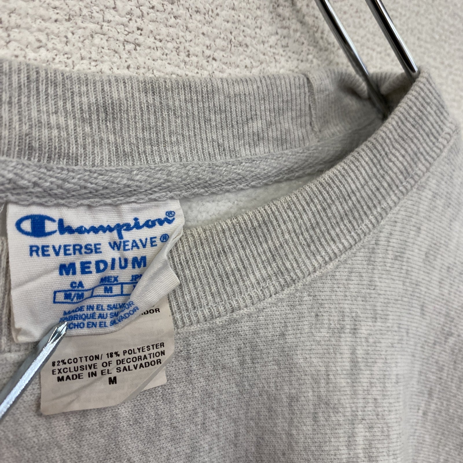 00s　Champion　チャンピオン　リバースウィーブ　スウェット/トレーナー　3連プリント　霜降りグレー　Mサイズ