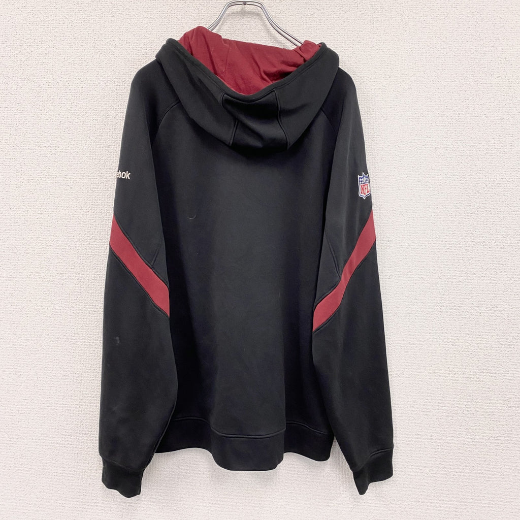 Reebok　リーボック　NFL　レッドスキンズ　スウェットパーカー/フーディー　黒　ブラック　Lサイズ