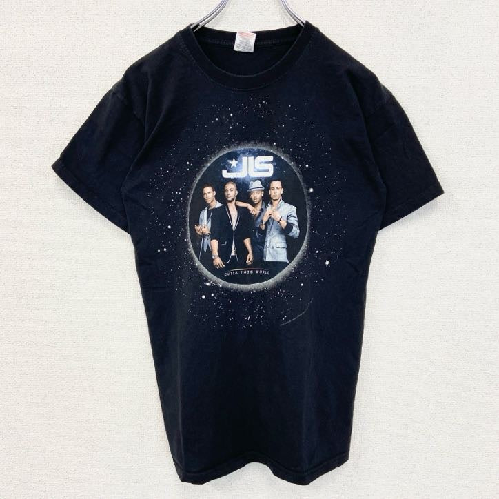 古着 used　FRUIT OF THE LOOM　半袖ライブプリントTシャツ　JLS ジェイ エル エス　黒　ブラック　Sサイズ
