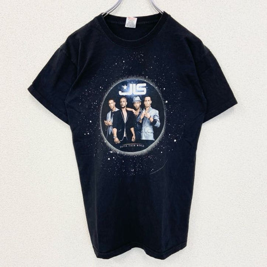 古着 used　FRUIT OF THE LOOM　半袖ライブプリントTシャツ　JLS ジェイ エル エス　黒　ブラック　Sサイズ
