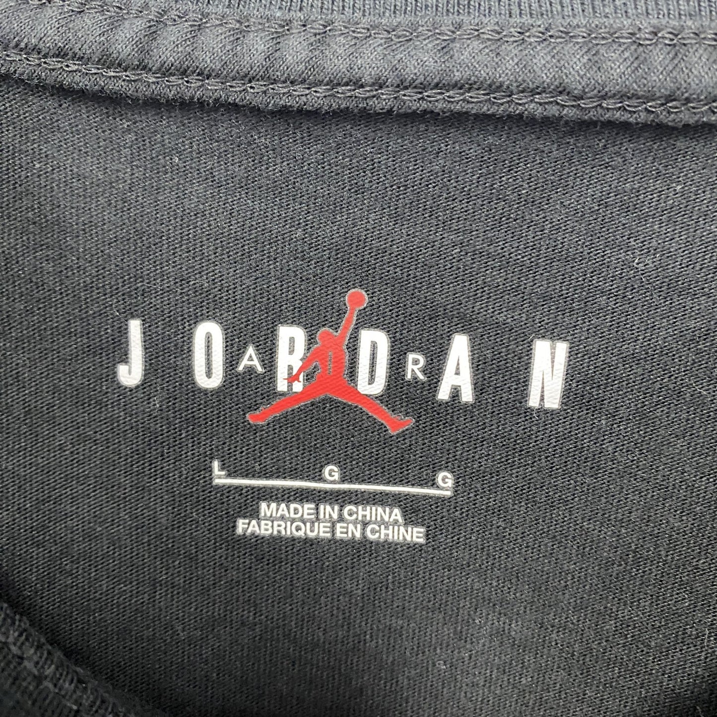 NIKE AIR JORDAN　ナイキエアジョーダン　半袖プリントTシャツ　スウッシュマーク　黒　Lサイズ
