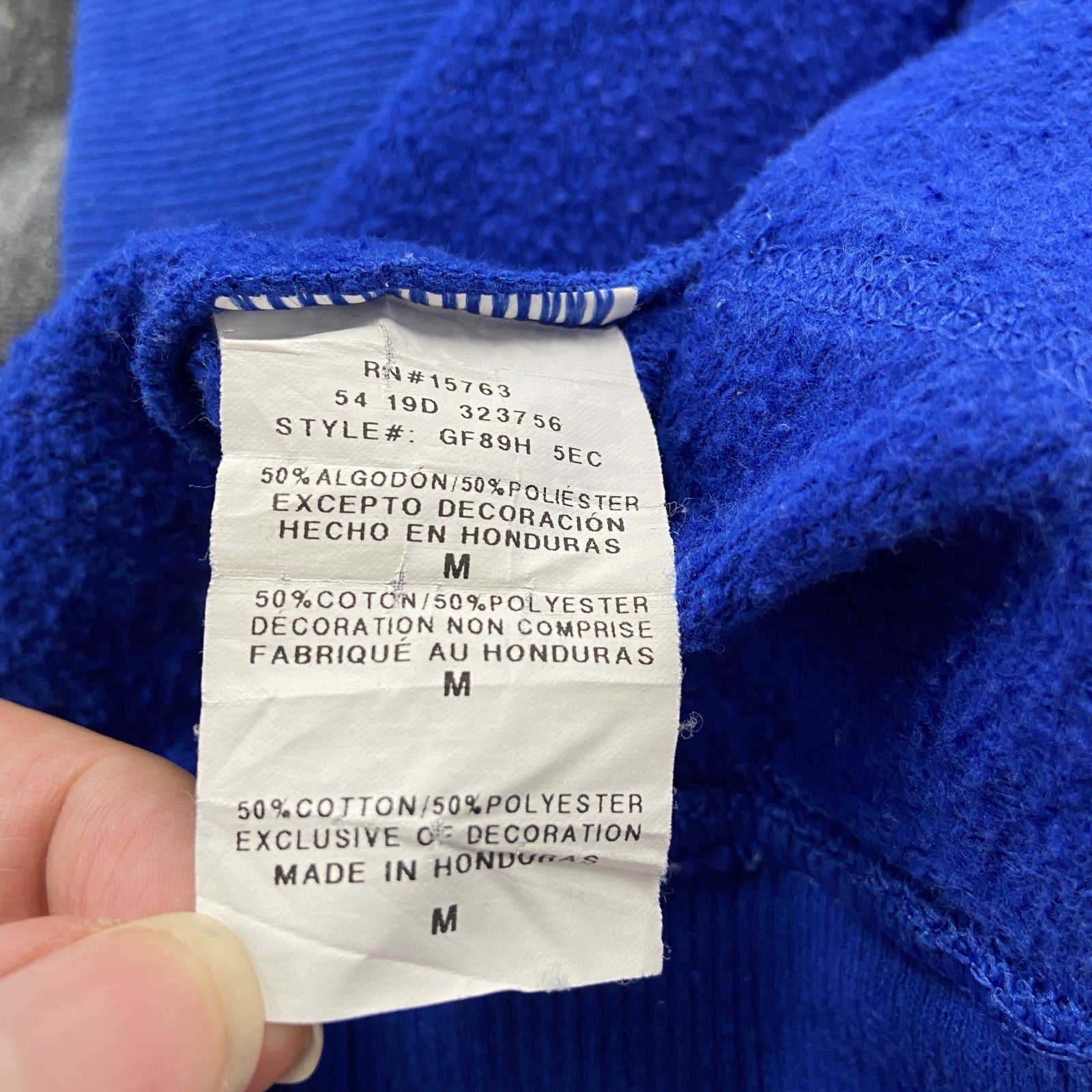 Champion　チャンピオン　スウェットパーカー/フーディー　ワッペン　現行　青　ブルー　Mサイズ