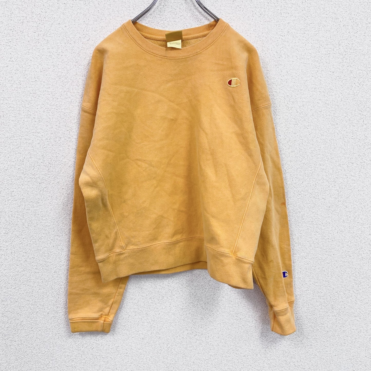 Champion　チャンピオン　スウェット/トレーナー　デカロゴ　橙色　オレンジ　Lサイズ