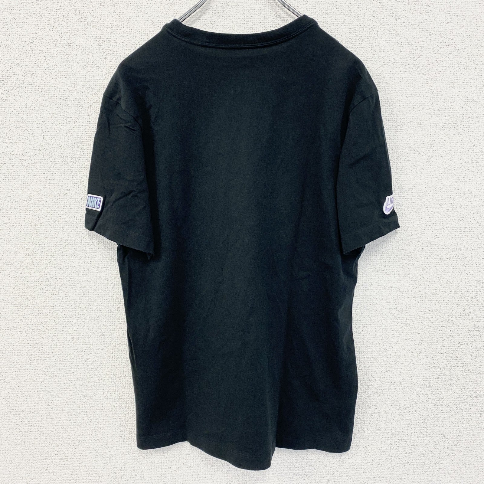 NIKE AIR JORDAN　ナイキエアジョーダン　半袖プリントTシャツ　スウッシュマーク　黒　Lサイズ