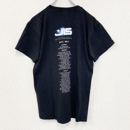 古着 used　FRUIT OF THE LOOM　半袖ライブプリントTシャツ　JLS ジェイ エル エス　黒　ブラック　Sサイズ