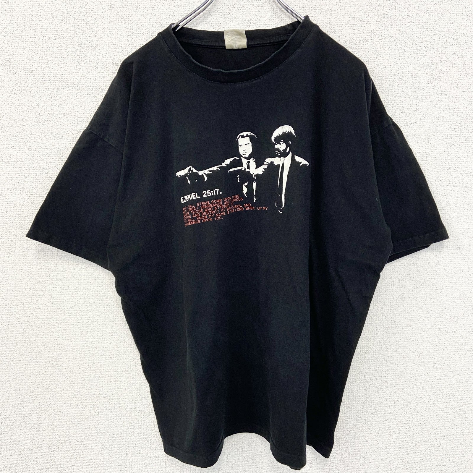 古着 used　B&C ビー&シー　半袖ミュージックプリントTシャツ　サーフライター　サミュエル L ジャクソン　黒　XLサイズ