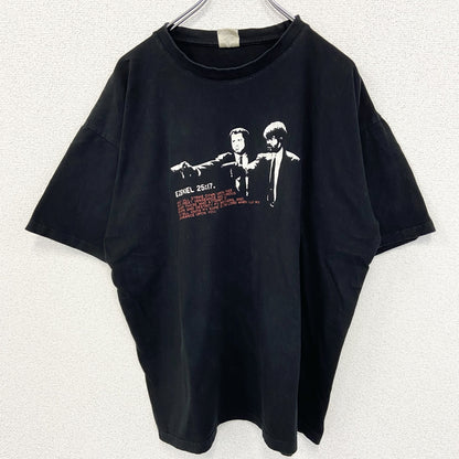 古着 used　B&C ビー&シー　半袖ミュージックプリントTシャツ　サーフライター　サミュエル L ジャクソン　黒　XLサイズ
