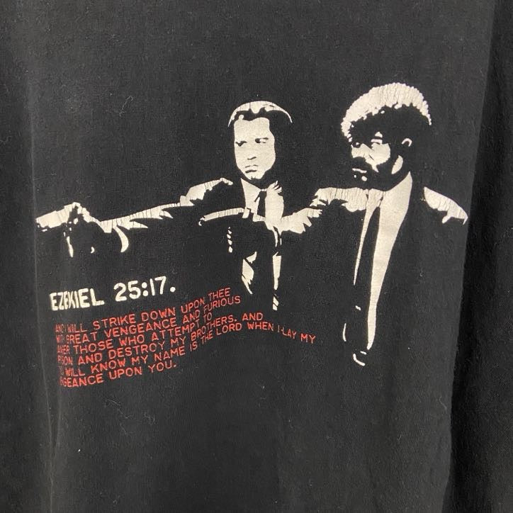 古着 used　B&C ビー&シー　半袖ミュージックプリントTシャツ　サーフライター　サミュエル L ジャクソン　黒　XLサイズ