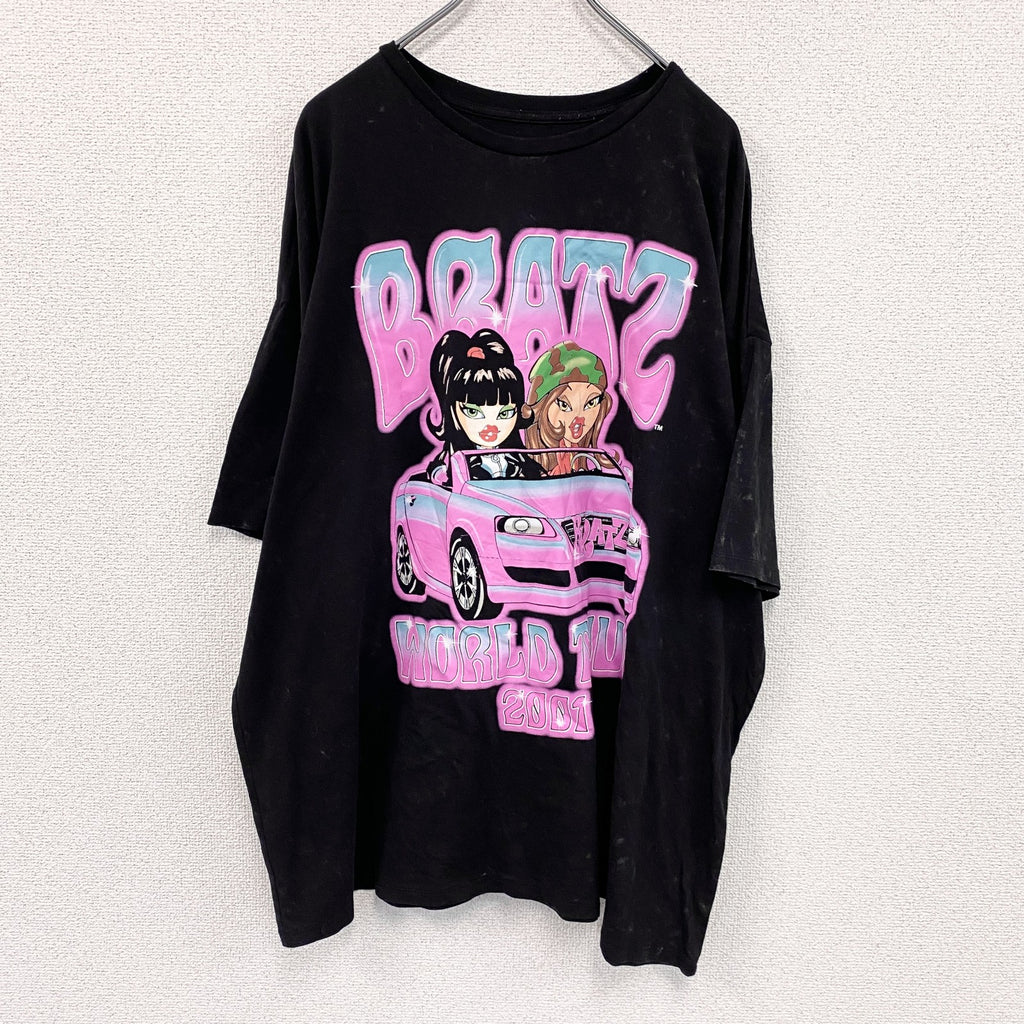BRATZ　半袖プリントTシャツ　ツアーTシャツ　ギャルT　黒　ブラック　Lサイズ
