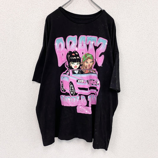 BRATZ　半袖プリントTシャツ　ツアーTシャツ　ギャルT　黒　ブラック　Lサイズ