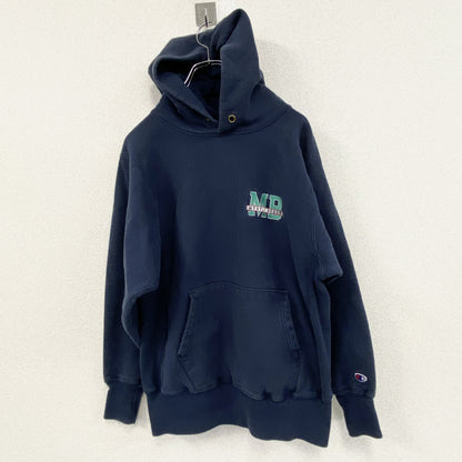 90s　Champion　チャンピオン　リバースウィーブ　スウェットパーカー/フーディー　刺繍タグ　ネイビー　Mサイズ