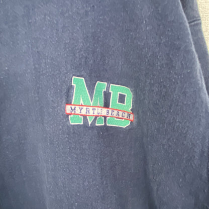 90s　Champion　チャンピオン　リバースウィーブ　スウェットパーカー/フーディー　刺繍タグ　ネイビー　Mサイズ