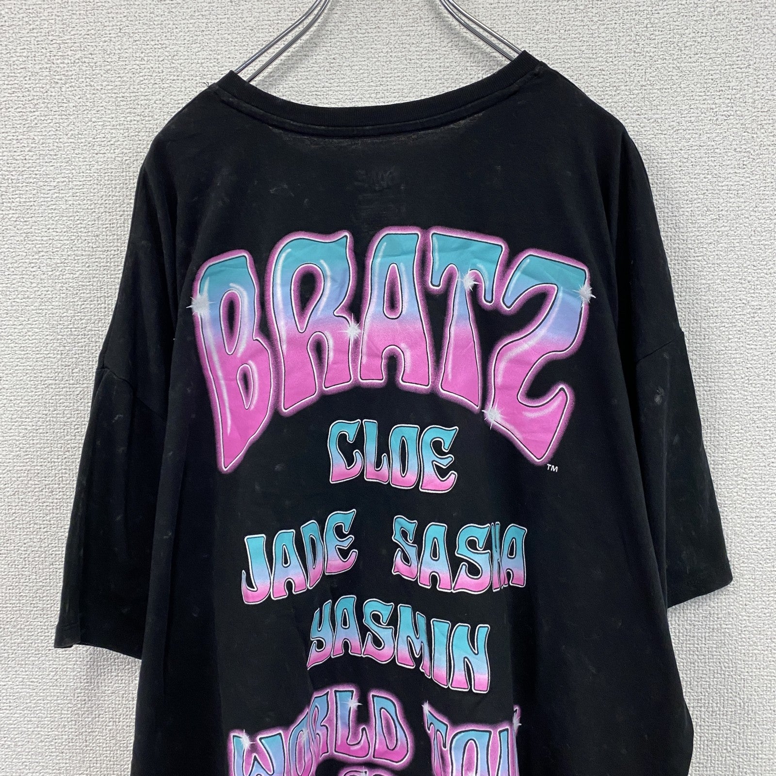 BRATZ　半袖プリントTシャツ　ツアーTシャツ　ギャルT　黒　ブラック　Lサイズ