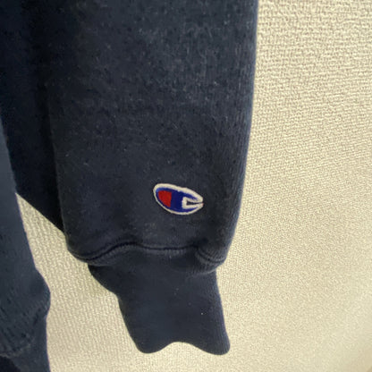 90s　Champion　チャンピオン　リバースウィーブ　スウェットパーカー/フーディー　刺繍タグ　ネイビー　Mサイズ
