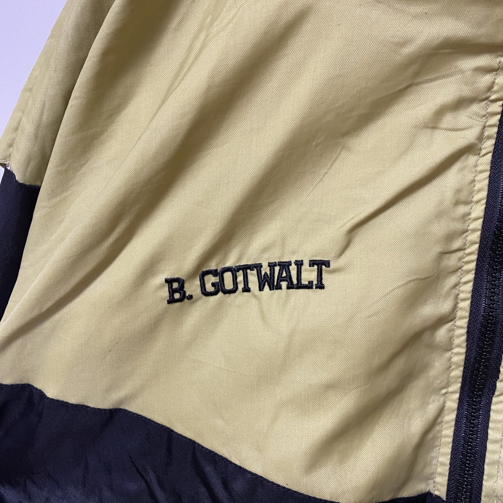 古着 used　BSPORTS　USA製　長袖デザインナイロンジャケット　ジップアップアウター　ワンポイント刺繍　XLサイズ