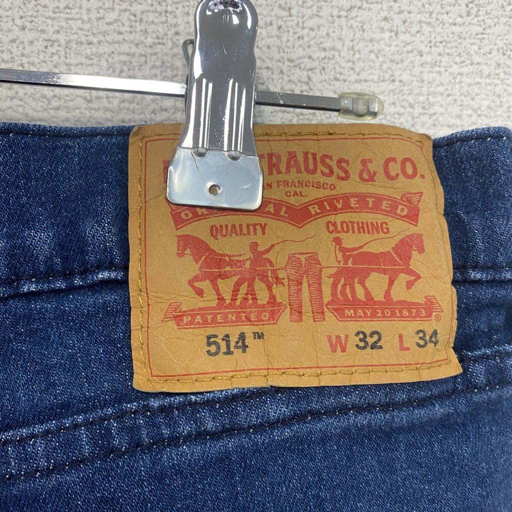 Levi’s　リーバイス　514　デニムパンツ/ジーンズ　ジップフライ　縦落ち　インディゴ　W32サイズ