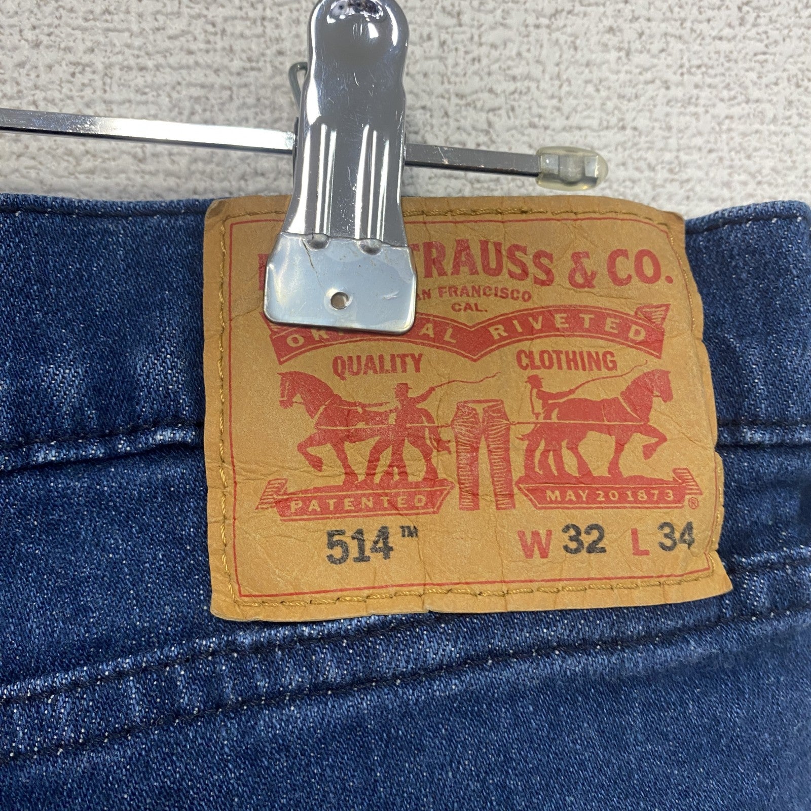 Levi’s　リーバイス　514　デニムパンツ/ジーンズ　ジップフライ　縦落ち　インディゴ　W32サイズ