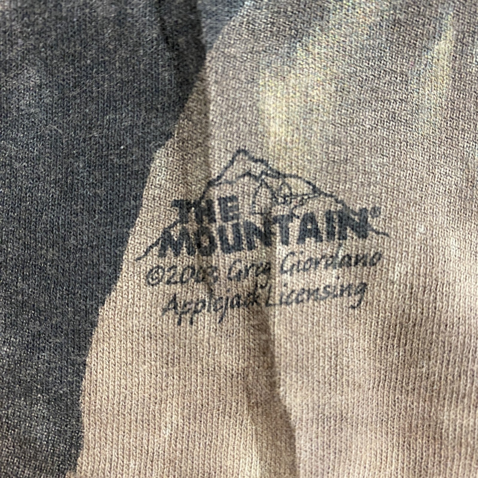 00s　THE MOUNTAIN　半袖プリントTシャツ　タイダイ　アニマルT　茶色　ブラウン　XXLサイズ