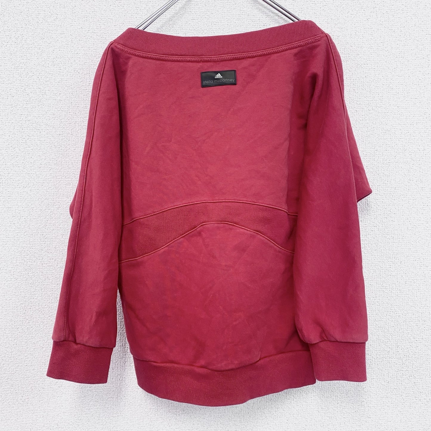 adidas　アディダス　stella mccartney　スウェット/トレーナー　前V　赤　レッド　36サイズ