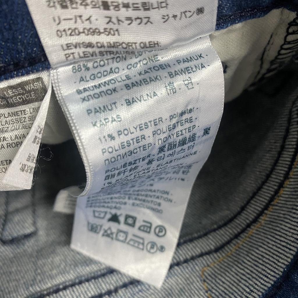 Levi’s　リーバイス　514　デニムパンツ/ジーンズ　ジップフライ　縦落ち　インディゴ　W32サイズ