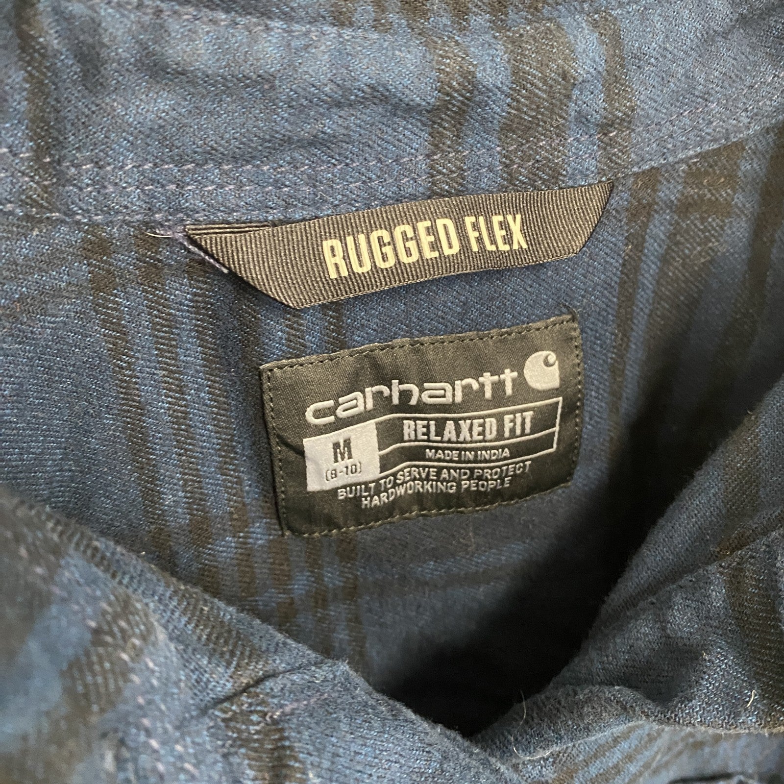 Carhartt　カーハート　長袖シャツ　ネルシャツワンピース　紺　ネイビー　M(8-10)サイズ