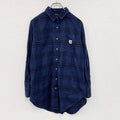 Carhartt　カーハート　長袖シャツ　ネルシャツワンピース　紺　ネイビー　M(8-10)サイズ