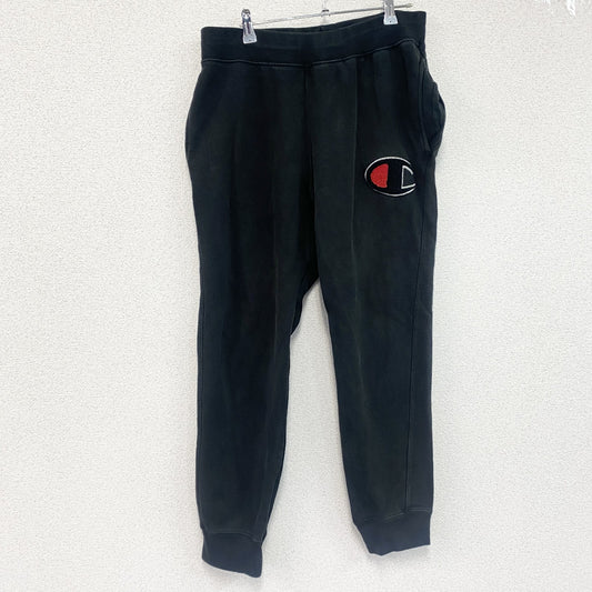 Champion　チャンピオン　リバースウィーブ　スウェットパンツ　デカロゴ　ヘビーウエイト　現行　黒　ブラック　Lサイズ