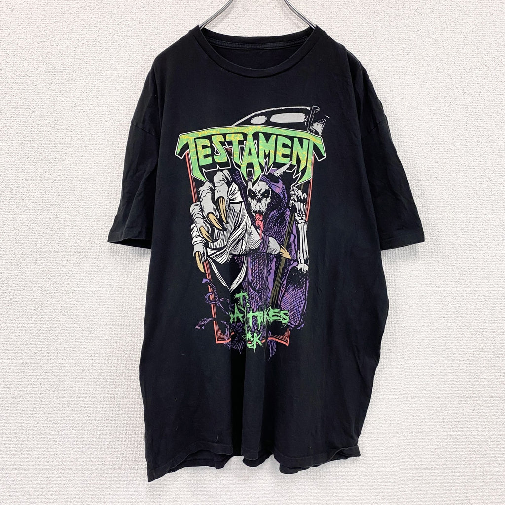 TESTMENT　テスタメント　半袖プリントTシャツ　来日公演ツアーT　バンT　黒　ブラック　