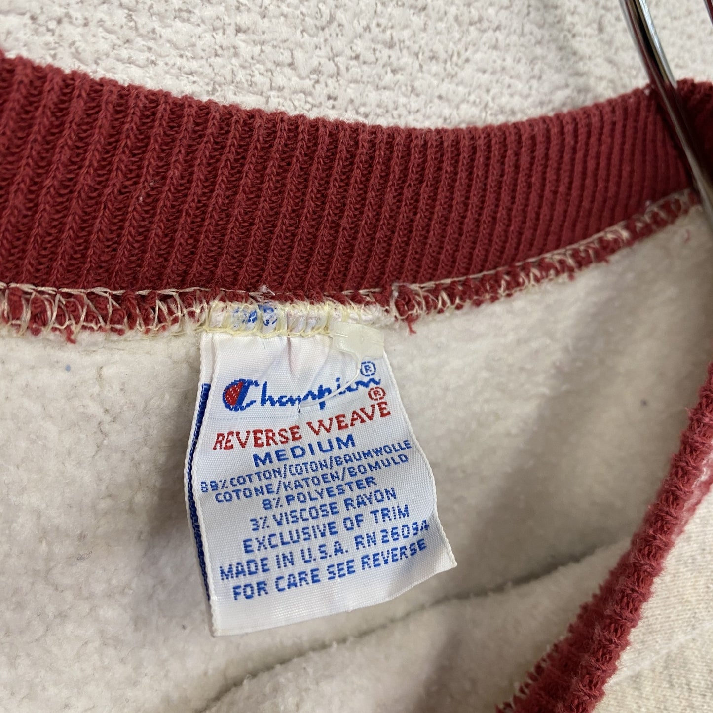 90s　Champion　チャンピオン　リバースウィーブ　スウェット/トレーナー　刺繍タグ　霜降りグレー　Mサイズ